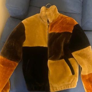Patchwork Faux Fur Coat (S)